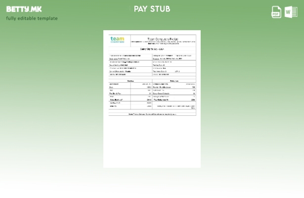 Модерен стил шаблон за уплатница на Team Computers